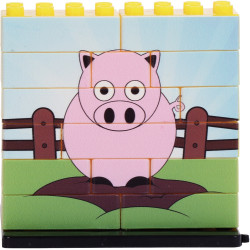 Lot de 6 puzzles UP 14 pièces, les animaux de la ferme