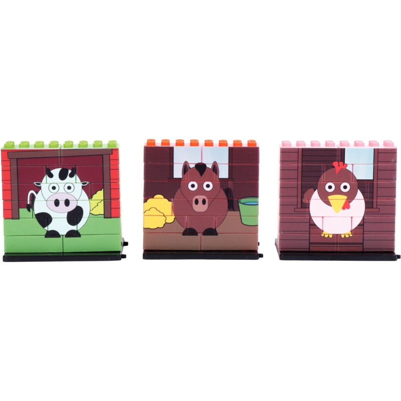 Lot de 6 puzzles UP 14 pièces, les animaux de la ferme