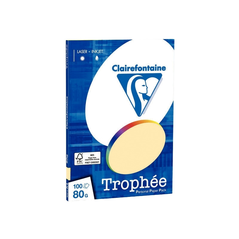 Pochette de 100 feuilles format A4 80g chamois CLAIREFONTAINE