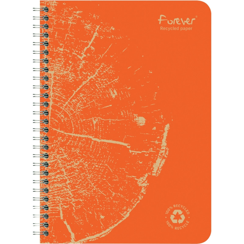 Cahier à reliure intégrale 120 pages FOREVER, format A5, quadrillé 5x5