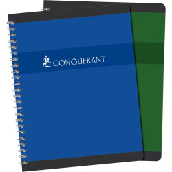 Cahier à reliure intégrale 180 pages CONQUERANT, format 24x32 cm, quad
