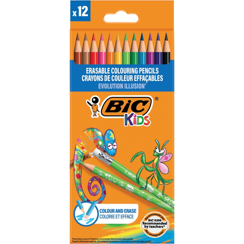 Étui de 12 crayons de couleur Illusion assortis