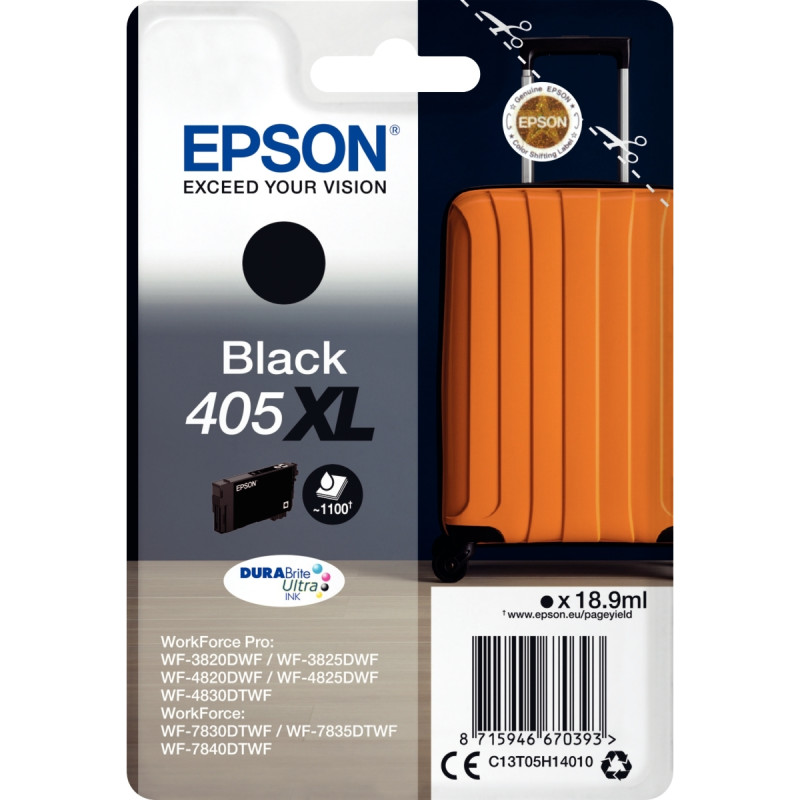 Epson VALISE / 405XL cartouche jet d'encre noire haute capacité authen