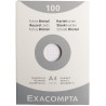 Etui de 100 fiches bristol non perforées carte forte 205 g blanc quadr