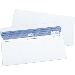 Boite de 100 enveloppes blanches 112x225mm 90g autocollante Secure