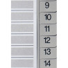 Jeu de 31 intercalaires numériques en polypropylène gris, format A4