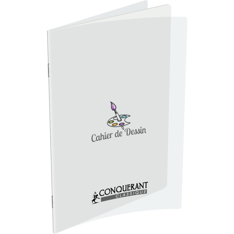 Cahier de dessin 96 pages CONQUERANT, format 24x32 cm, uni 120g, couv
