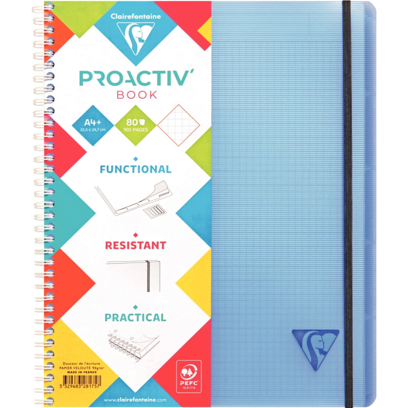 Cahier-trieur PROACTIV'BOOK LINICOLOR FRESH 160 pages perforées, forma