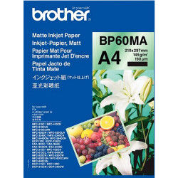Paquet de 25 feuilles de papier photo mat marque Brother format A4 (21