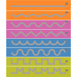 Set de 8 pistes graphiques 100x15cm n°1