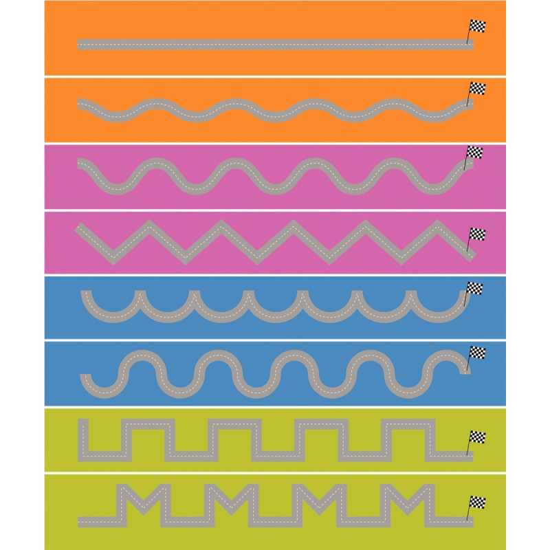 Set de 8 pistes graphiques 100x15cm n°1