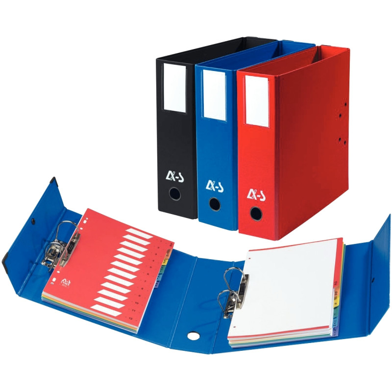 Classeur à levier MIL-AR, 2x 2 anneaux pour format A4, bleu