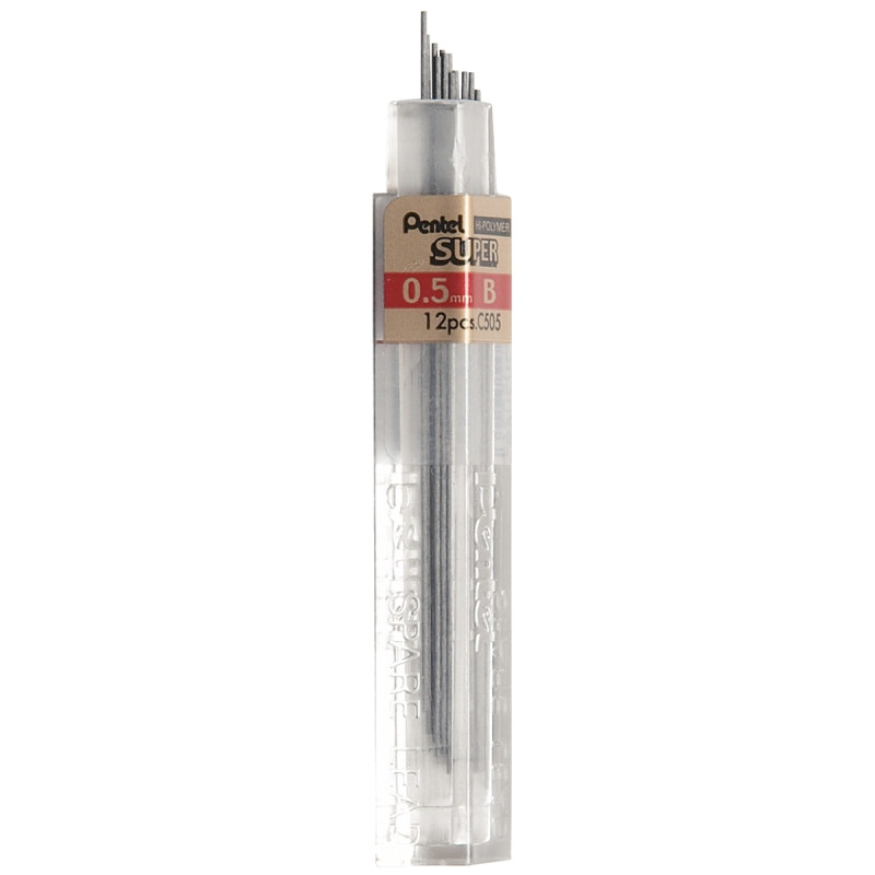 Étui de 12 mines Hi-Polymer 0,5 mm B