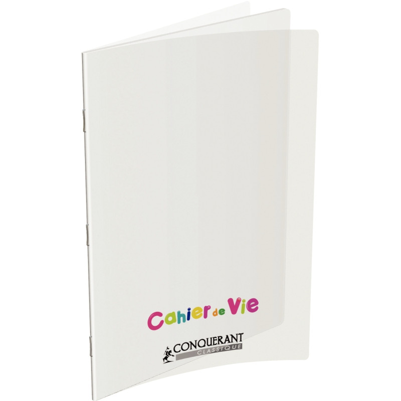 Cahier de vie 96 pages CONQUERANT, 24x32 cm, ligné/uni, couv PP incolo