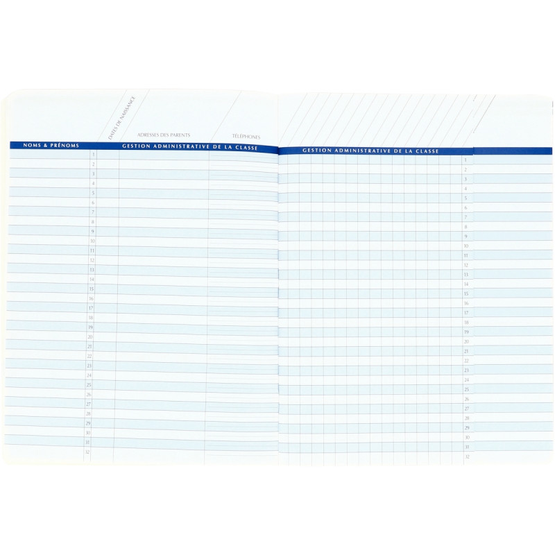 Cahier du professeur 100 pages, format 24x32 cm
