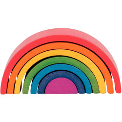 Boite de 7 arches arc-en-ciel en bois