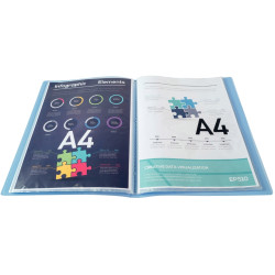 Protège-documents personnalisable KREACOVER 40 vues, bleu