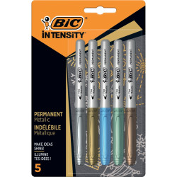 Blister de 5 marqueurs Metallic assortis