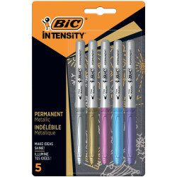 Blister de 5 marqueurs Metallic assortis