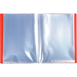Protège-documents OPAK en polypropylène, 80 vues, rouge