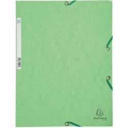 Chemise 3 rabats à élastiques en carte lustrée 400g, vert