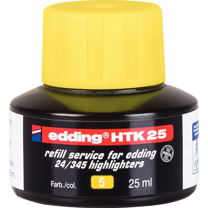 Flacon recharge surligneur Edding 24 jaune