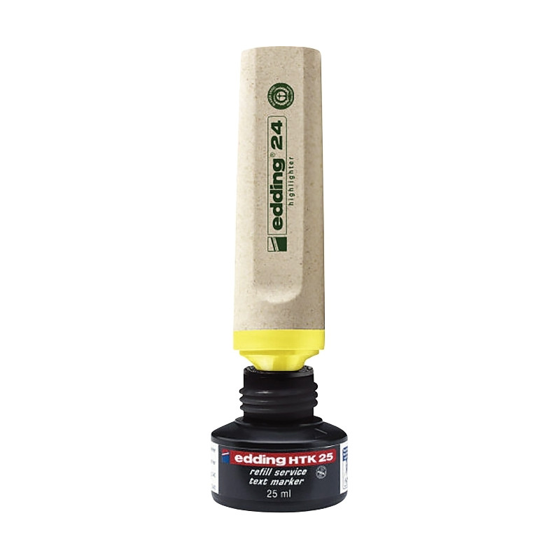 Flacon recharge surligneur Edding 24 jaune