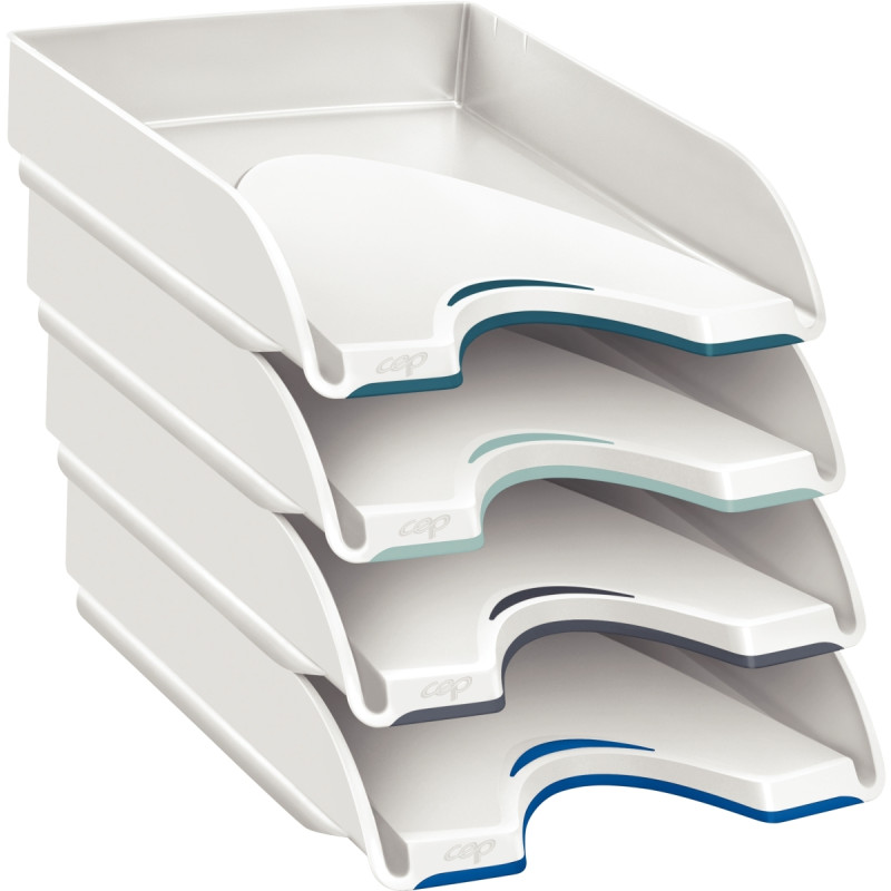 Lot de 4 corbeilles à courrier SOFT assorties