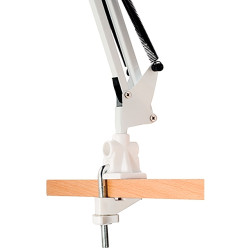 Lampe architecte avec pince de fixation standard blanc
