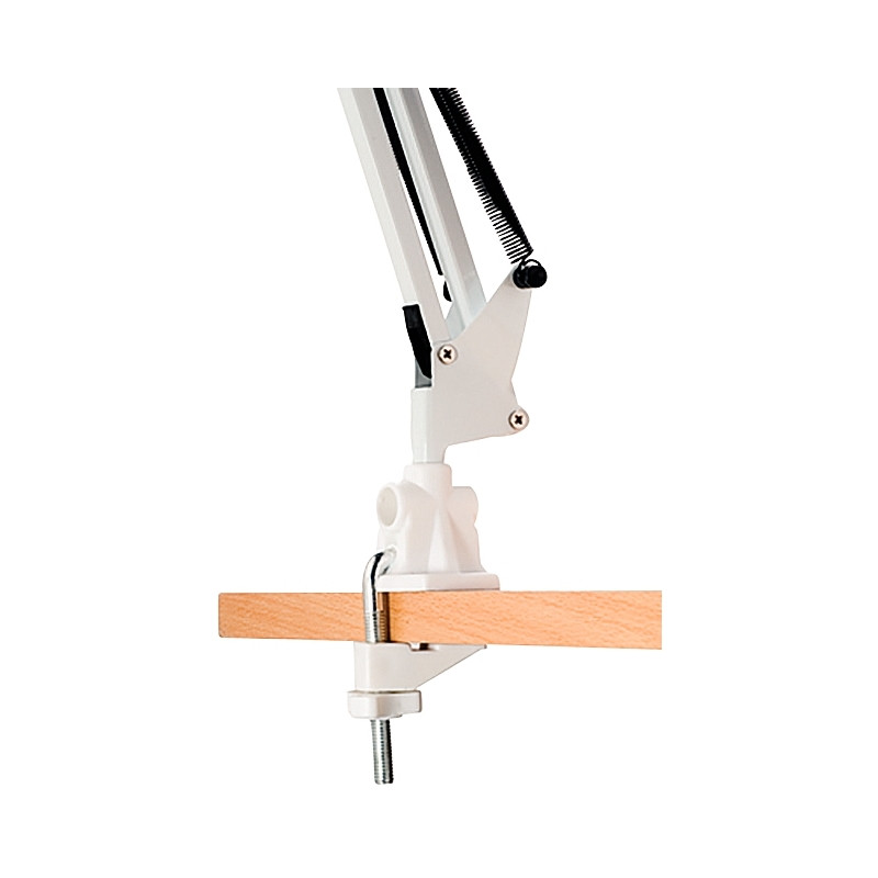 Lampe architecte avec pince de fixation standard blanc