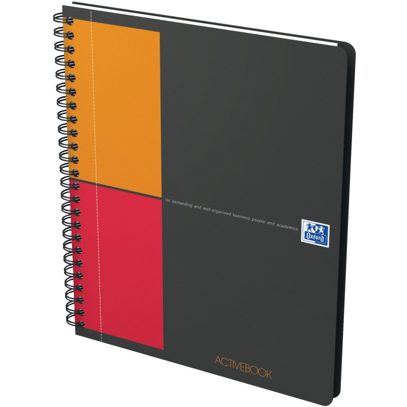 Cahier à reliure intégrale ACTIVEBOOK format A5+ quadrillé 5x5, 160 pa