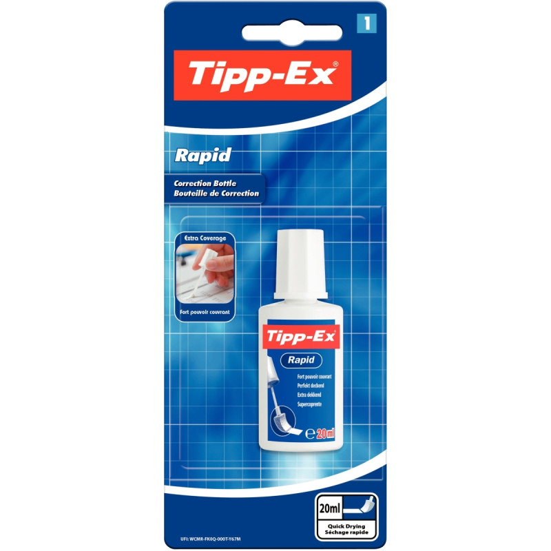 Blister de 1 flacon Tipp-ex rapid