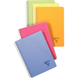 Cahier à reliure intégrale 180 pages LINICOLOR FRESH, format A5, quadr