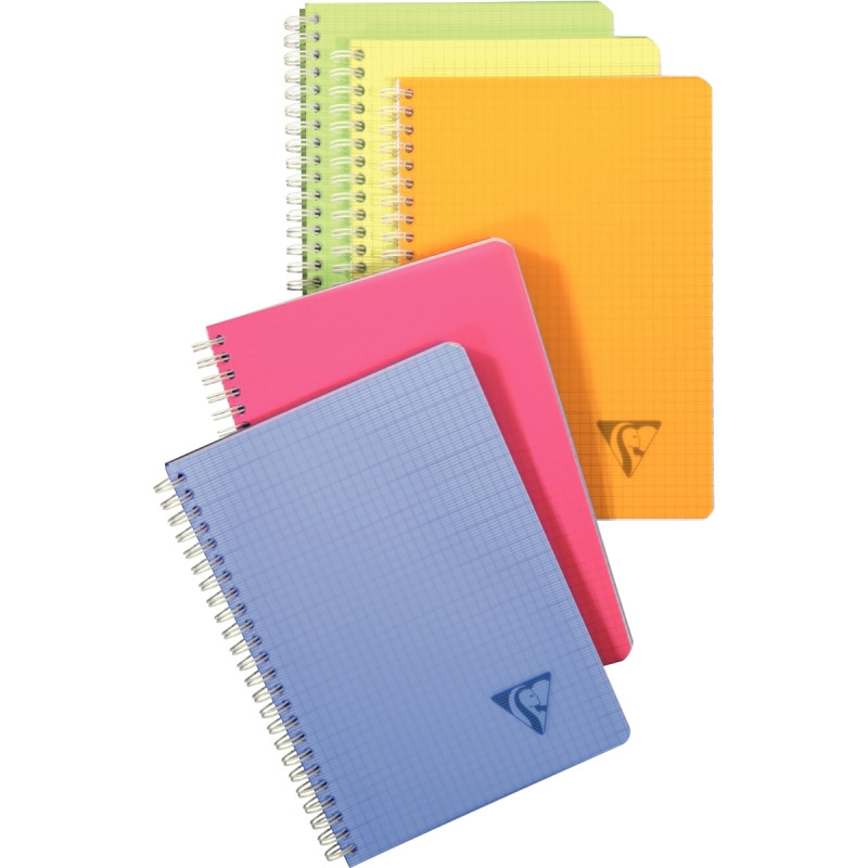 Cahier à reliure intégrale 180 pages LINICOLOR FRESH, format A5, quadr