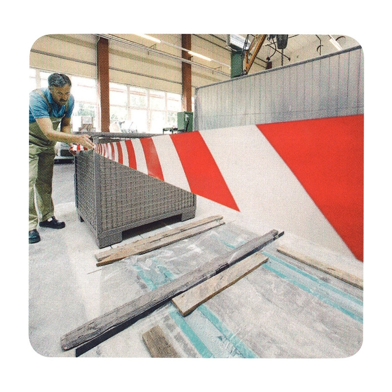 Ruban adhésif blanc et rouge 50x66M Polypropylène