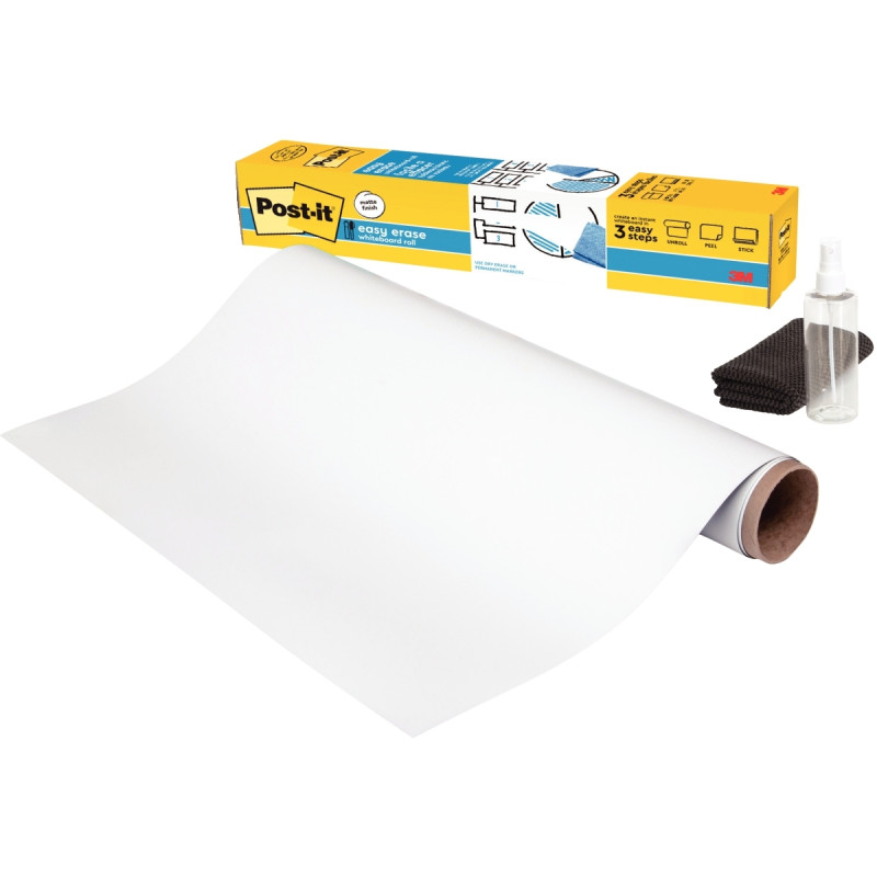 Tableau blanc Easy Erase Post-It Lg 122 x lg 91,4 cm en rouleau