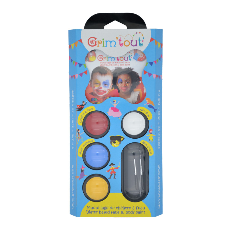 Grim'tout set de 4 couleurs - Le clown