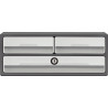 Module 3 tiroirs MOOVUP gris foncé/gris clair