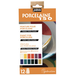 Sets peinture Porcelaine 150 - Set 5 mates + ardoise 20ml