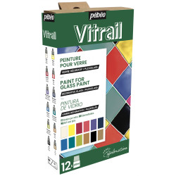 Set 6x20ml peinture Vitrail Pébéo - Set 12x20ml