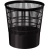 Corbeille à papier en plastique ajourée 16L noire