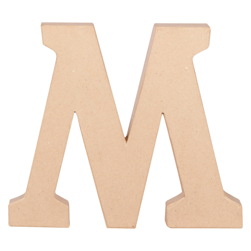 Lettre en papier mâché - E