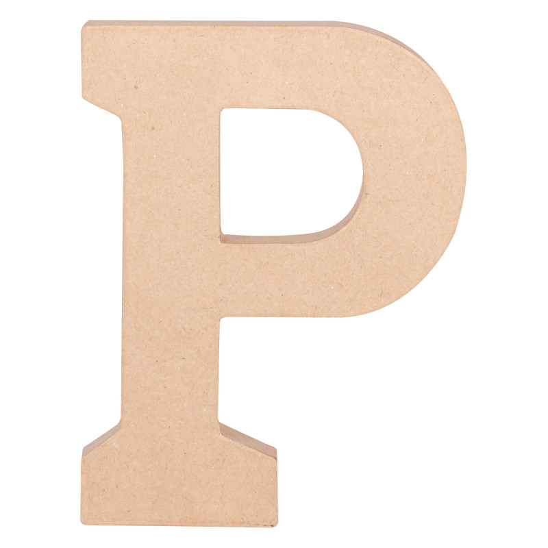 Lettre en papier mâché - E