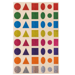 Gommettes holographiques géométriques 3 CM -96 pièces