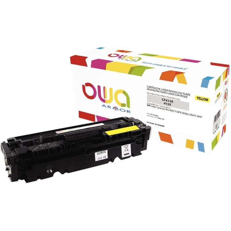 OWA cartouche laser jaune haute capacité remanufacturée compatible HP