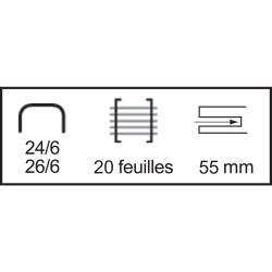 Agrafeuse de bureau Rapid F6 bleu