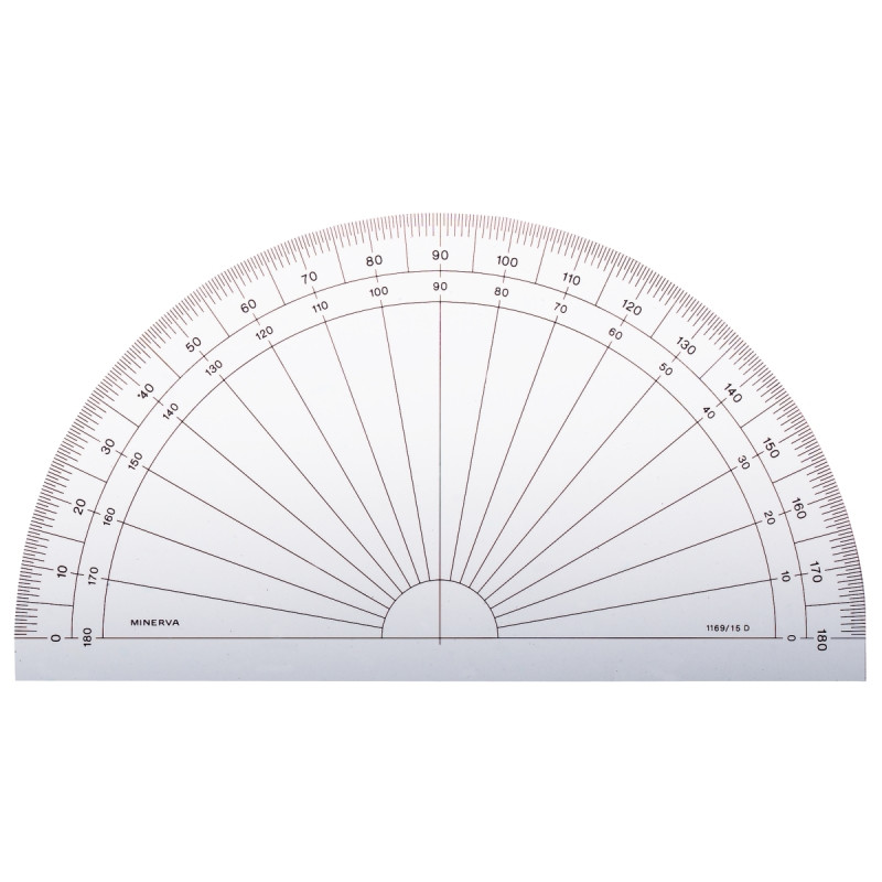 Rapporteur 1/2 cercle 180° 15cm