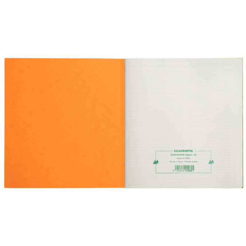 Piqûre échéancier de 72 pages format 21 x 19 cm