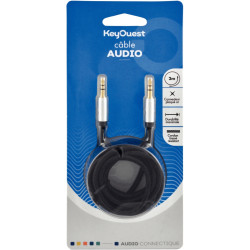 Cordon jack 3.5mm noir 2m
