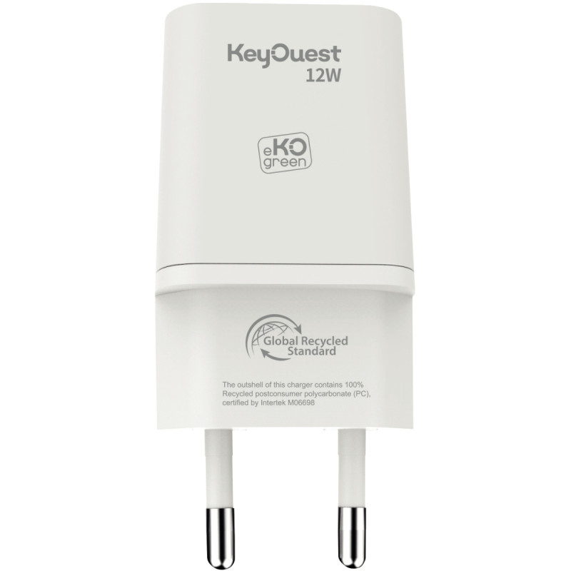 Chargeur secteur 1 port USB-A 12W blanc